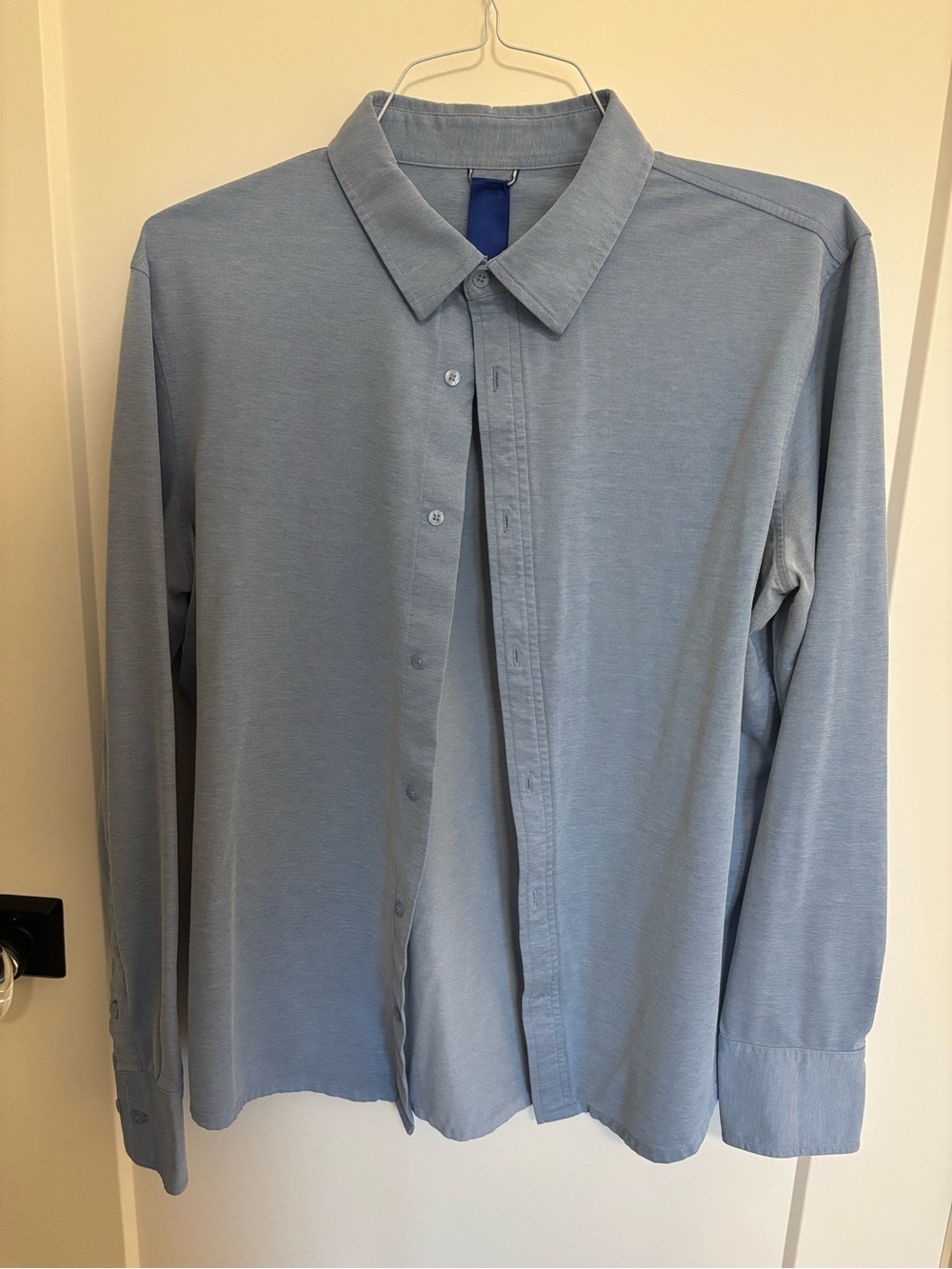 Kit and Ace Soft Blue Casual Button-Down Shirt